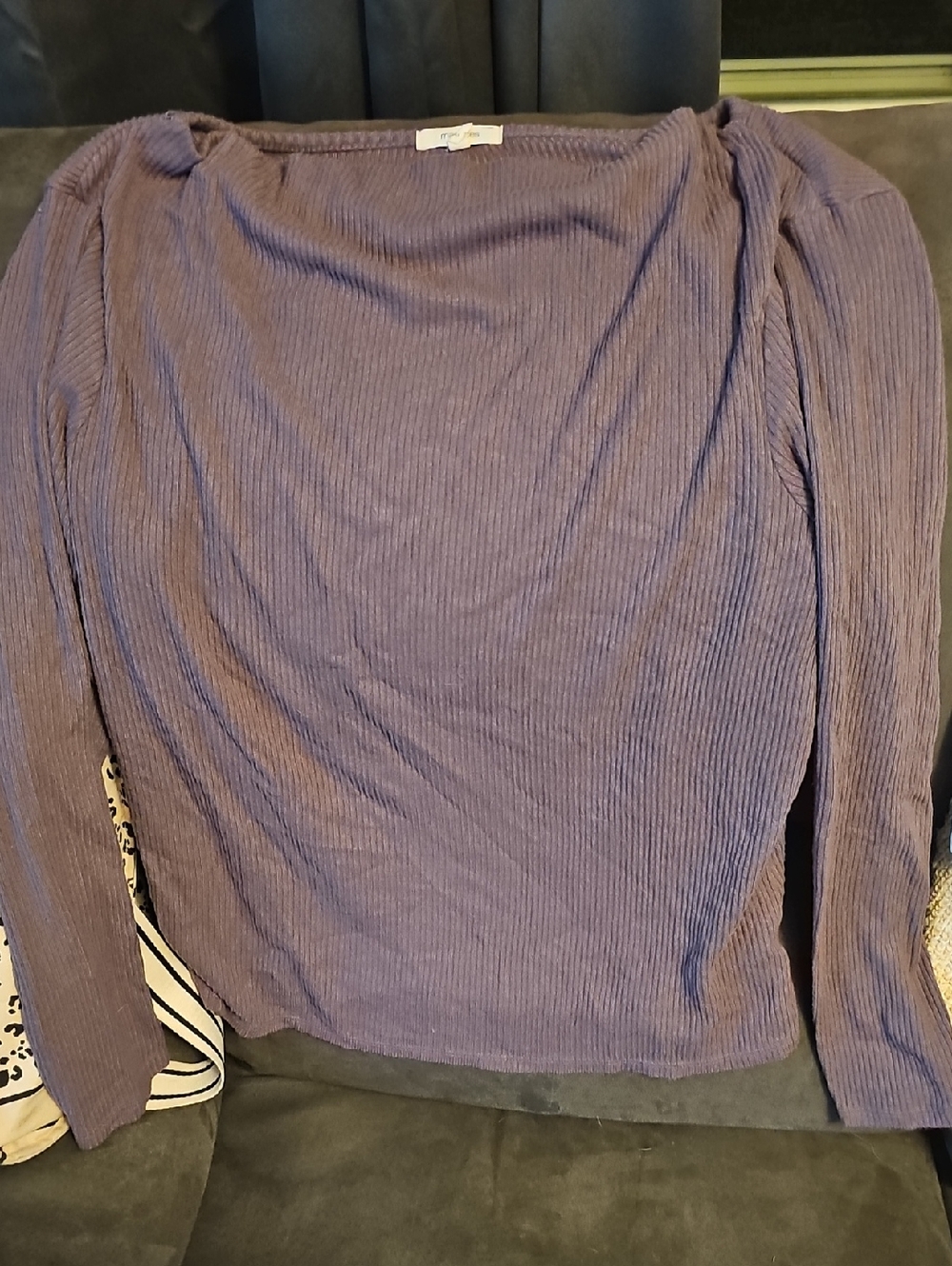 Maurices Ribbed Long-Sleeve Top - Dusty Purple